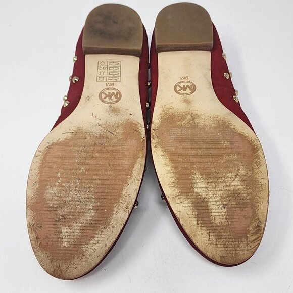 Michael Kors Women's Ailee Studded Suede Smoking Flats Cinnabar, Women's 9M - Picture 6 of 7